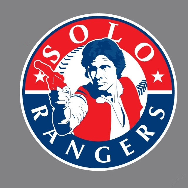 Texas Rangers Star Wars Logo fabric transfer